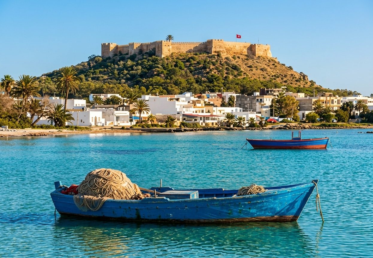 The Byzantine fort above the old harbour of Kelibia